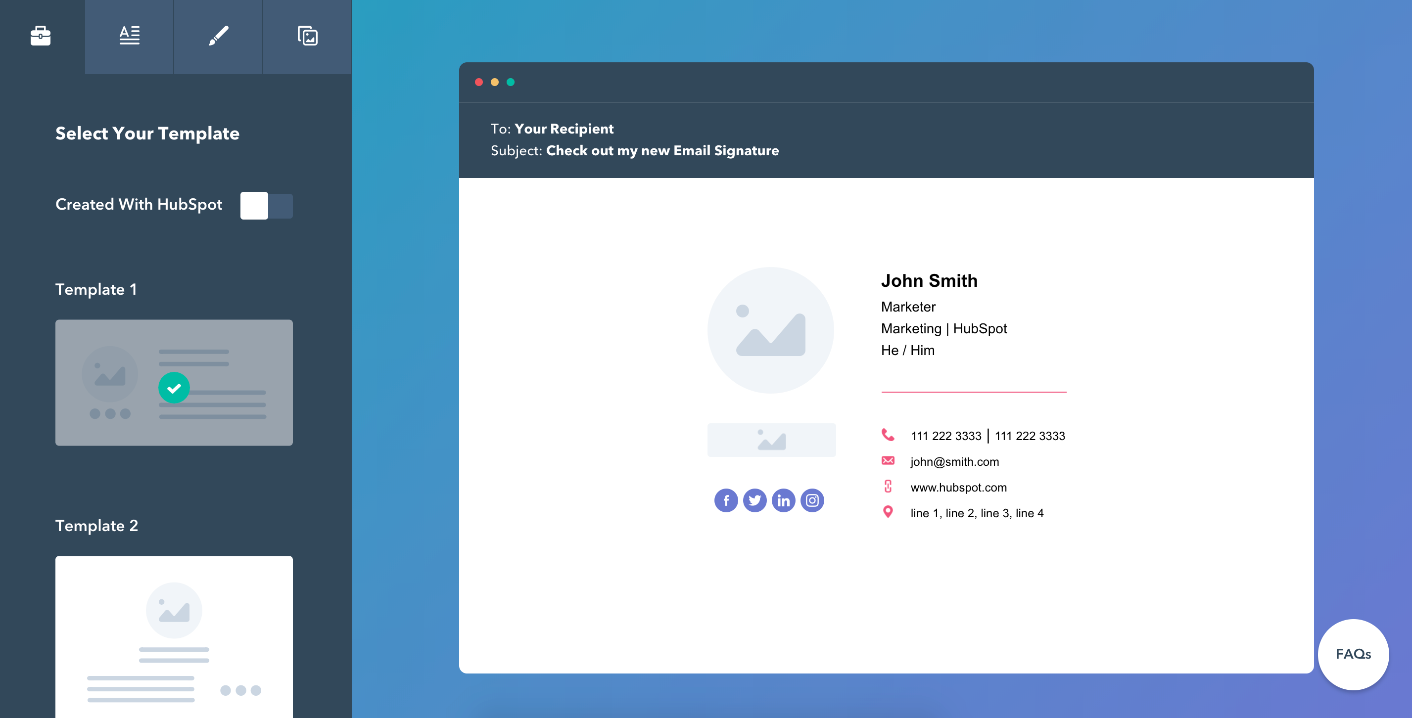 Email Signature Design Tools - HubSpot