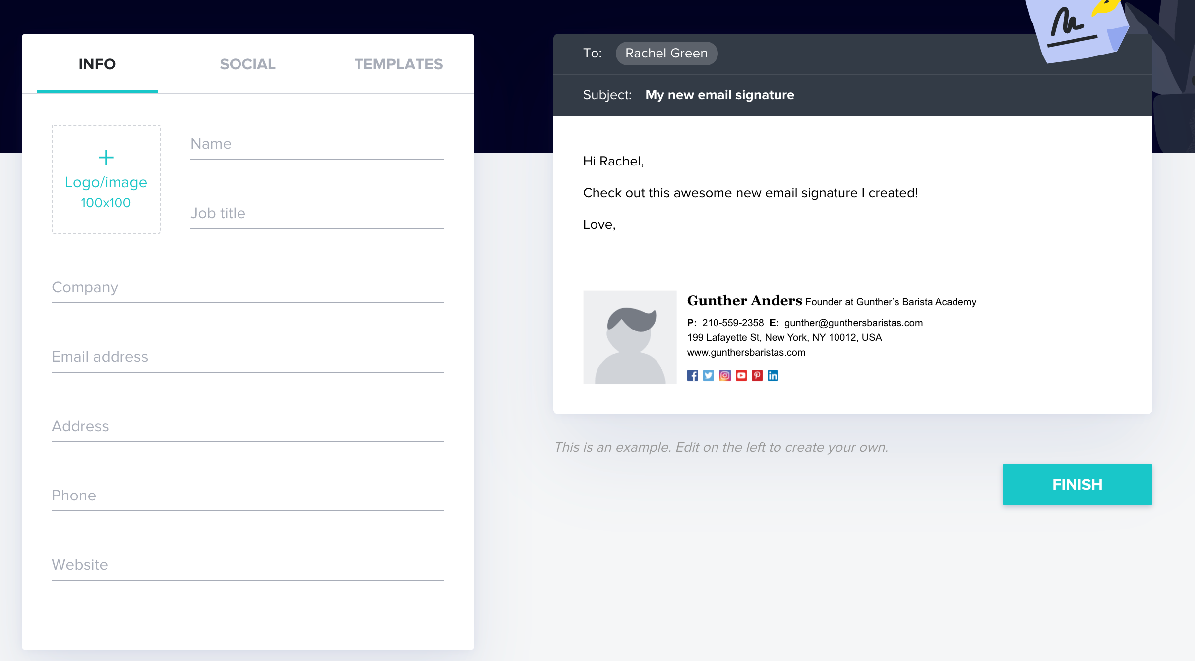 HoneyBook Email Signature Tool