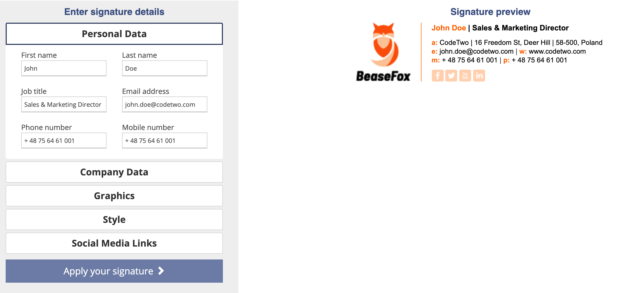 Mail-Signatures Tool